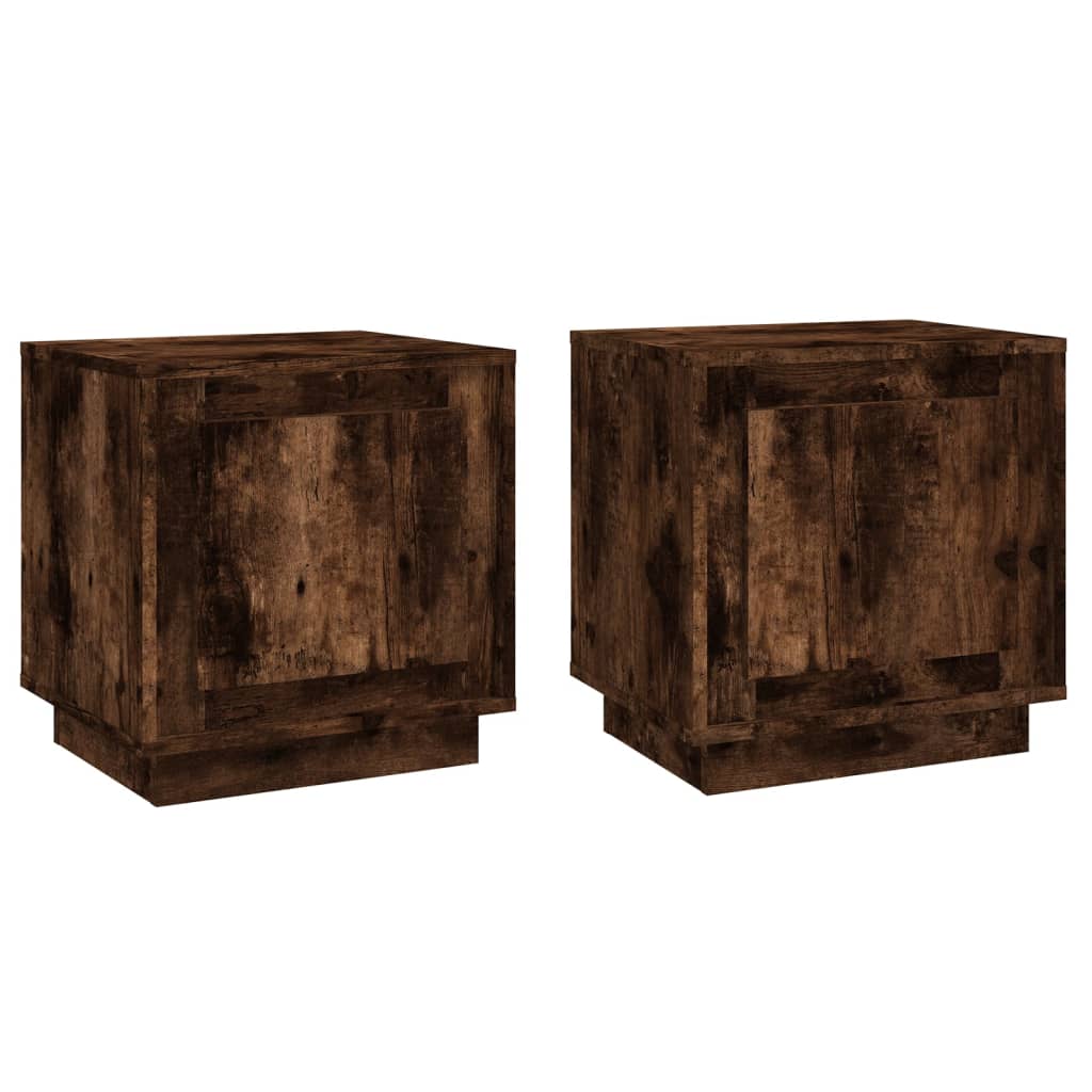 Tables de chevet 2 pcs 44x35x45 cm bois fini