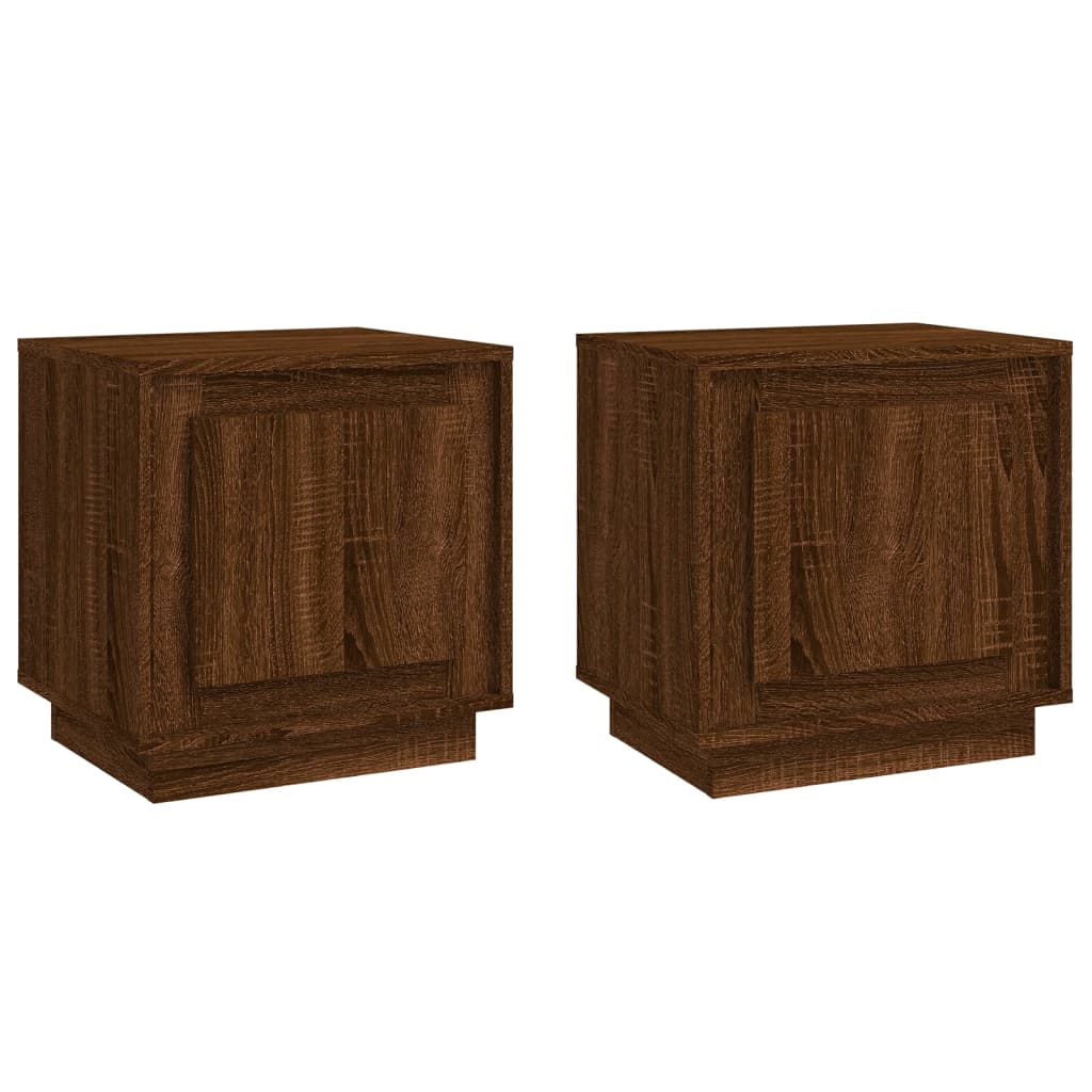 Tables de chevet 2 pcs 44x35x45 cm bois fini