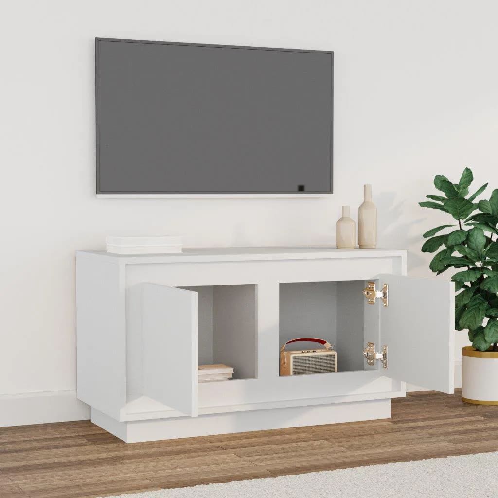 Meuble TV 80x35x45 cm en bois travaillé