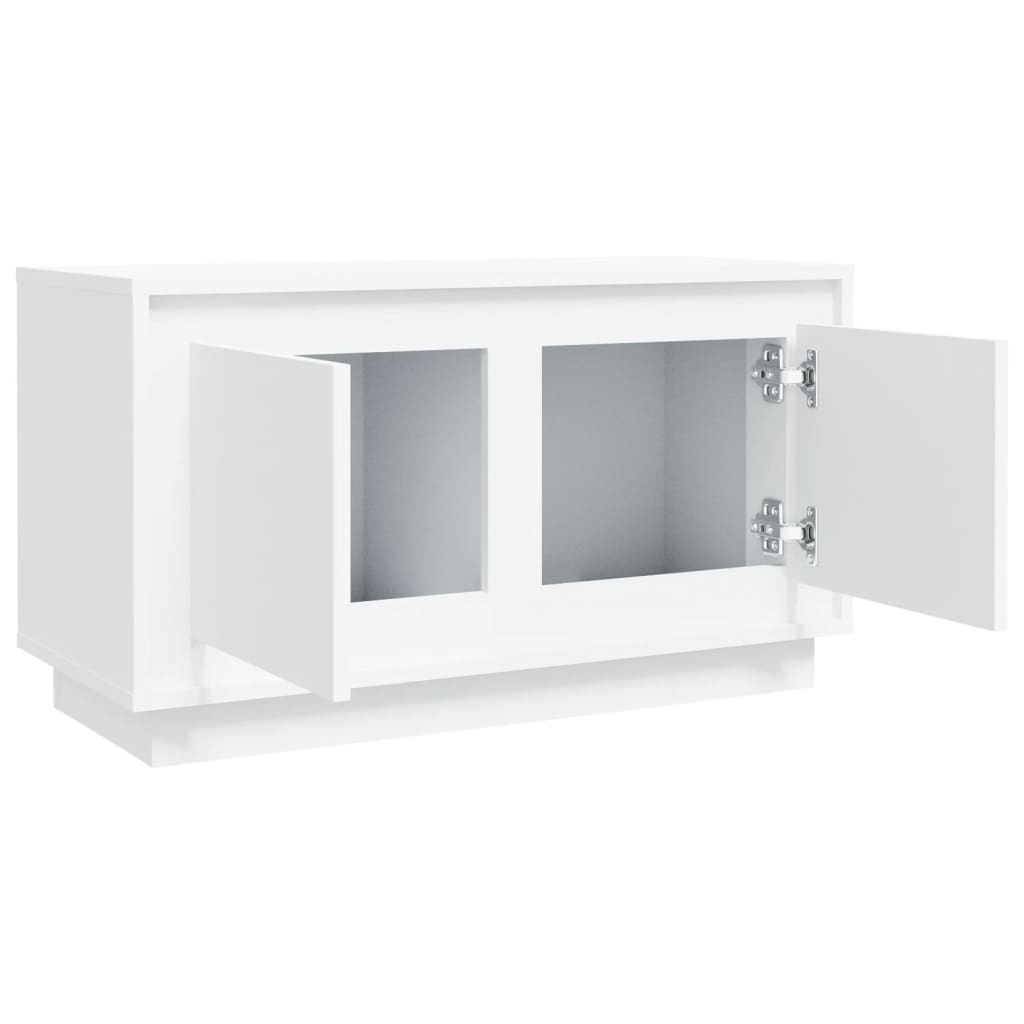 Meuble TV 80x35x45 cm en bois travaillé