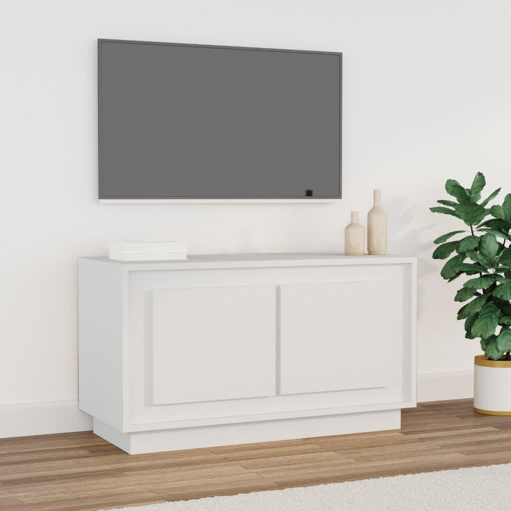 Meuble TV 80x35x45 cm en bois travaillé