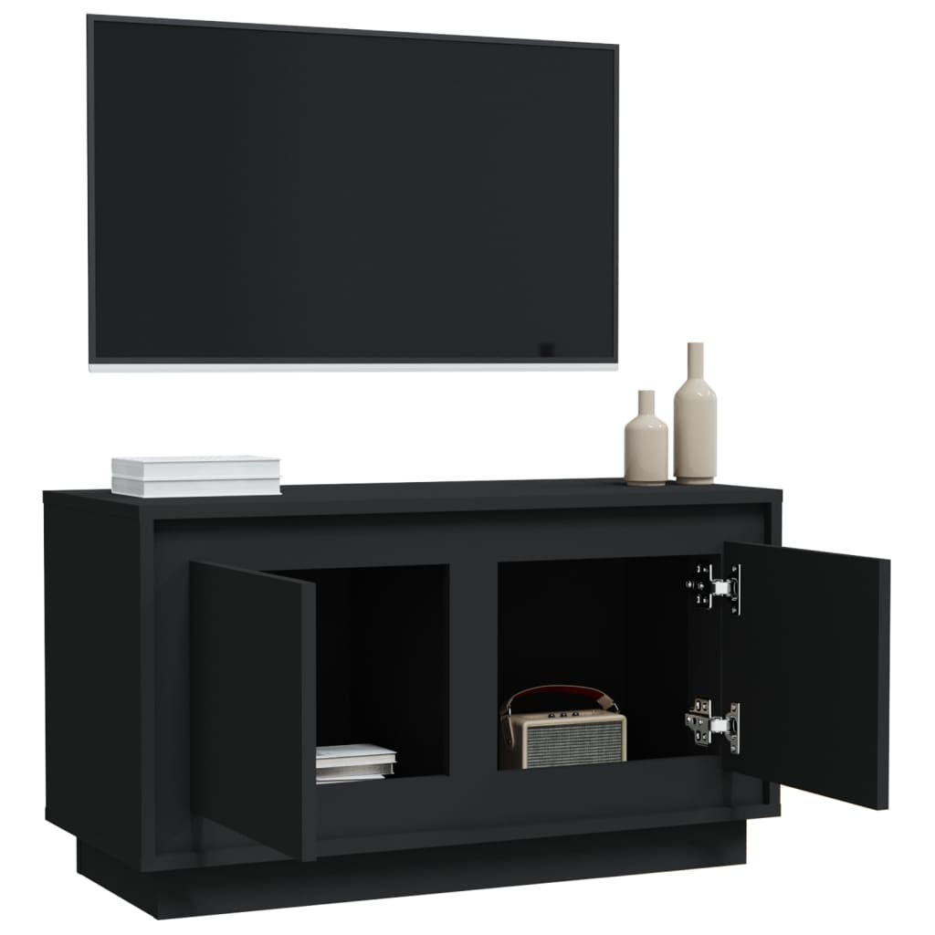 Meuble TV 80x35x45 cm en bois travaillé