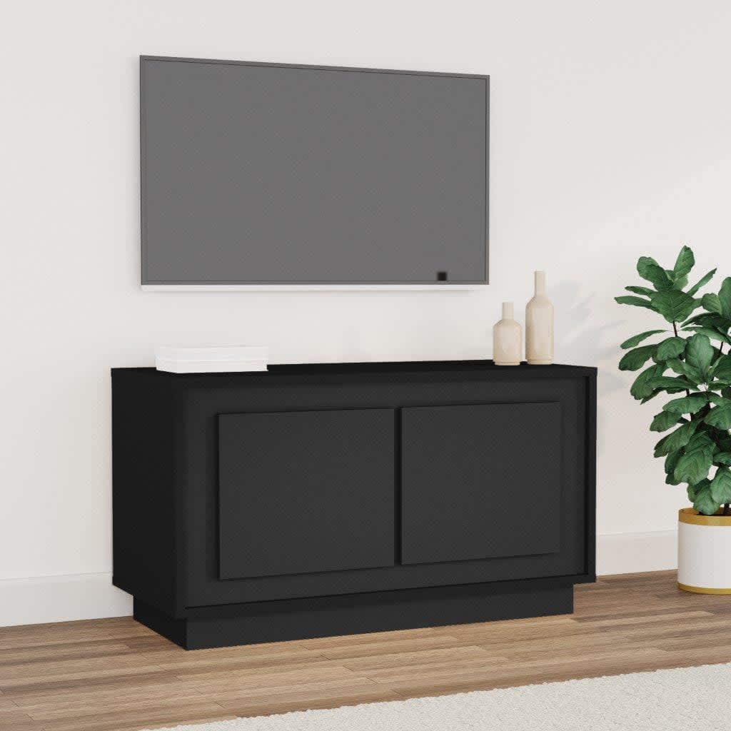 Meuble TV 80x35x45 cm en bois travaillé