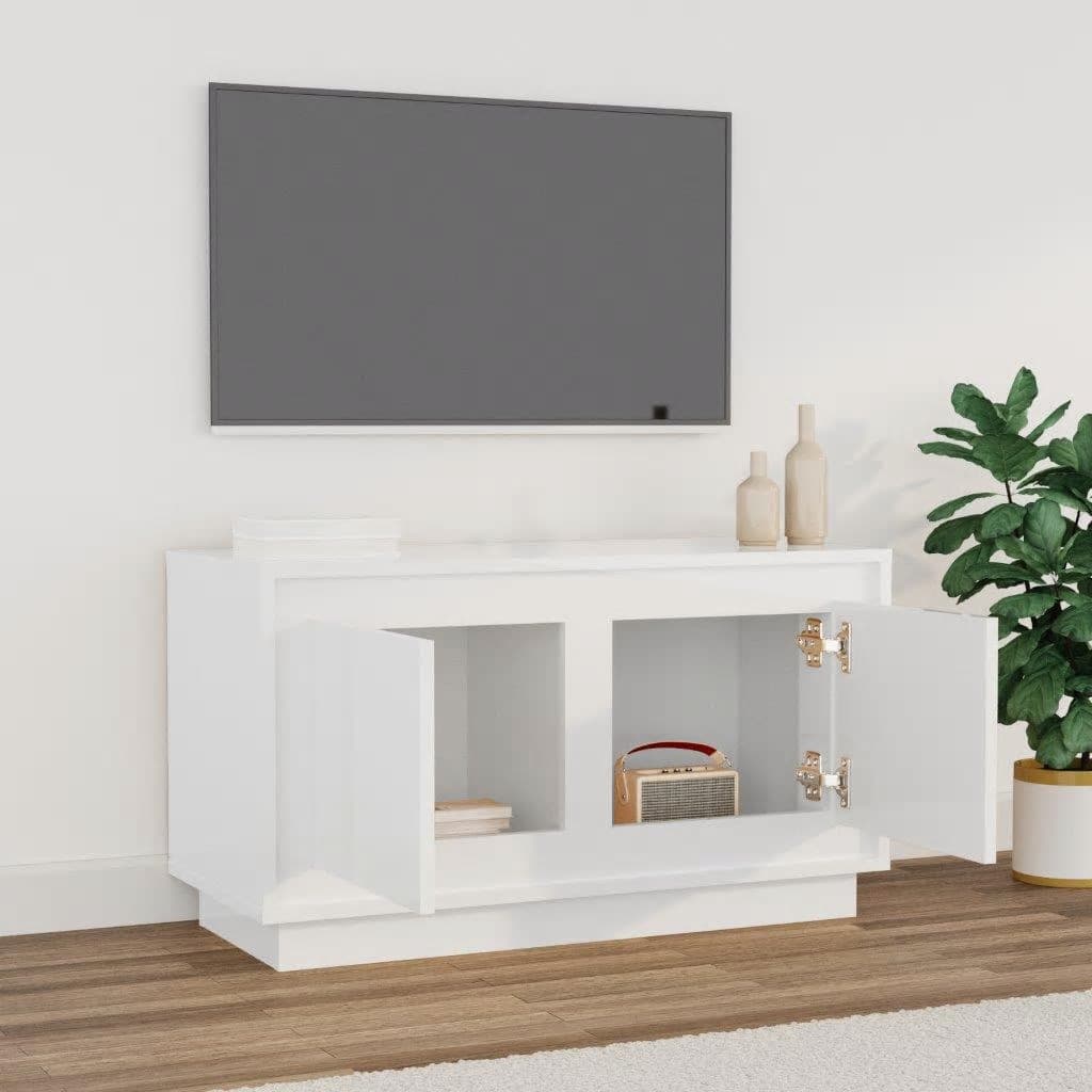 Meuble TV 80x35x45 cm en bois travaillé