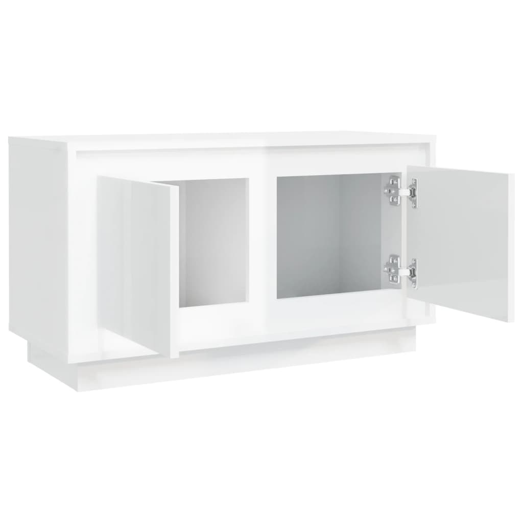 Meuble TV 80x35x45 cm en bois travaillé