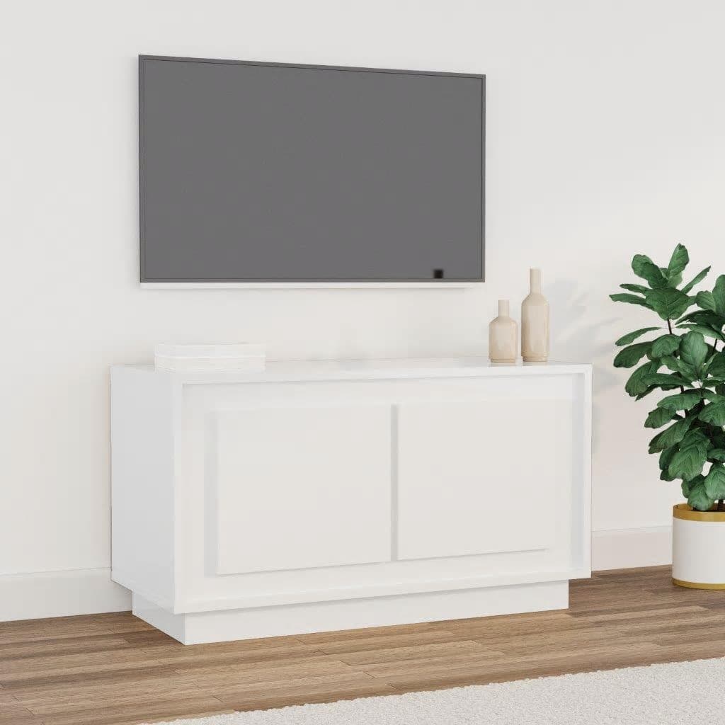 Meuble TV 80x35x45 cm en bois travaillé