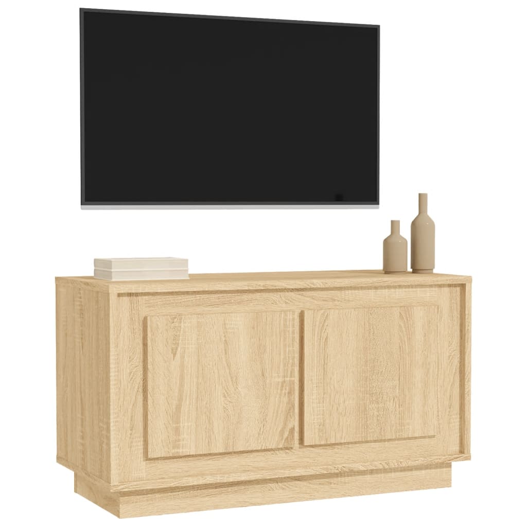 Meuble TV 80x35x45 cm en bois travaillé