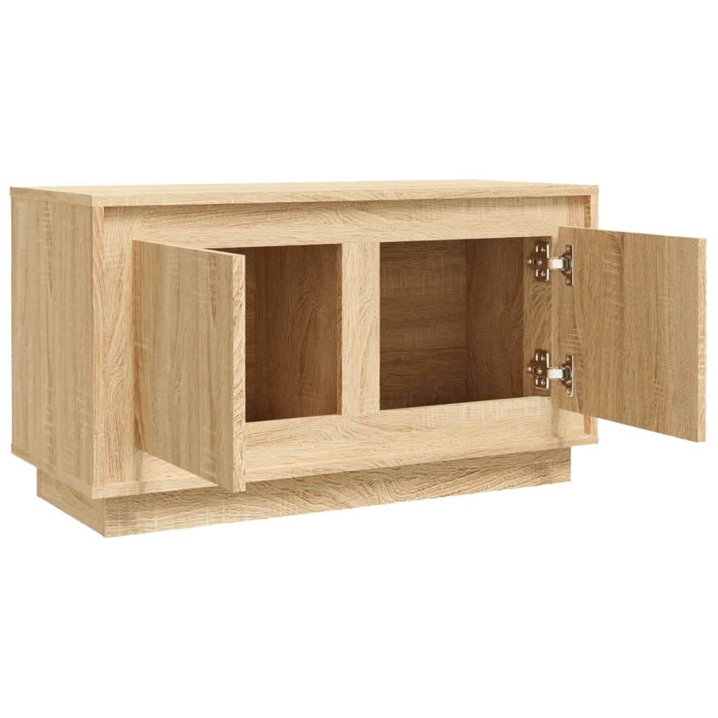 Meuble TV 80x35x45 cm en bois travaillé