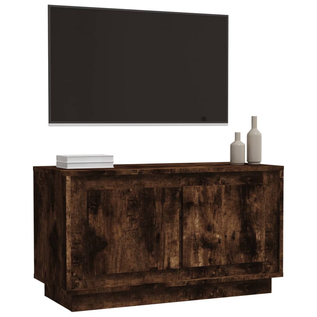 Meuble TV 80x35x45 cm en bois travaillé