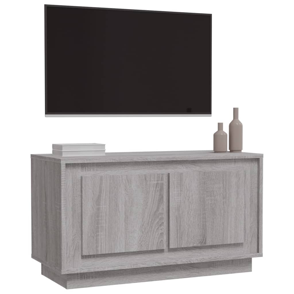 Meuble TV 80x35x45 cm en bois travaillé