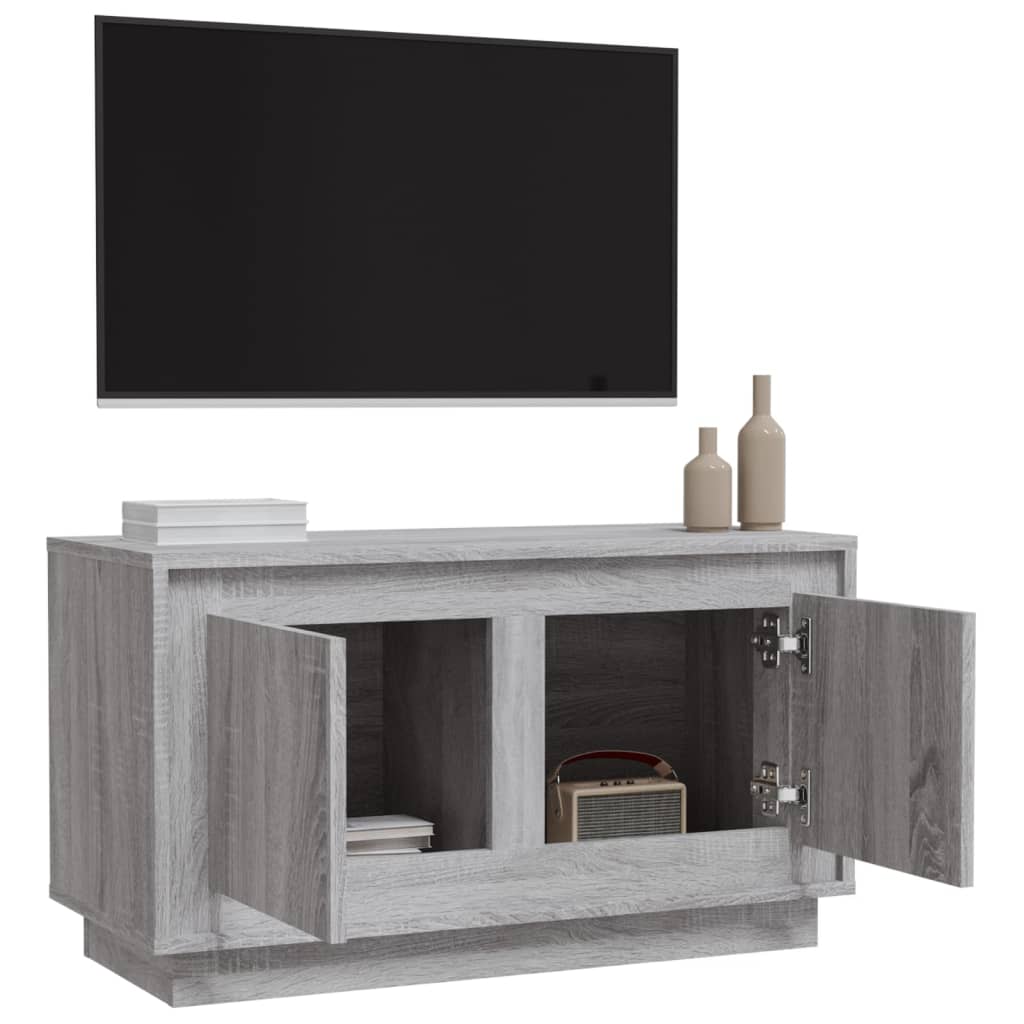 Meuble TV 80x35x45 cm en bois travaillé