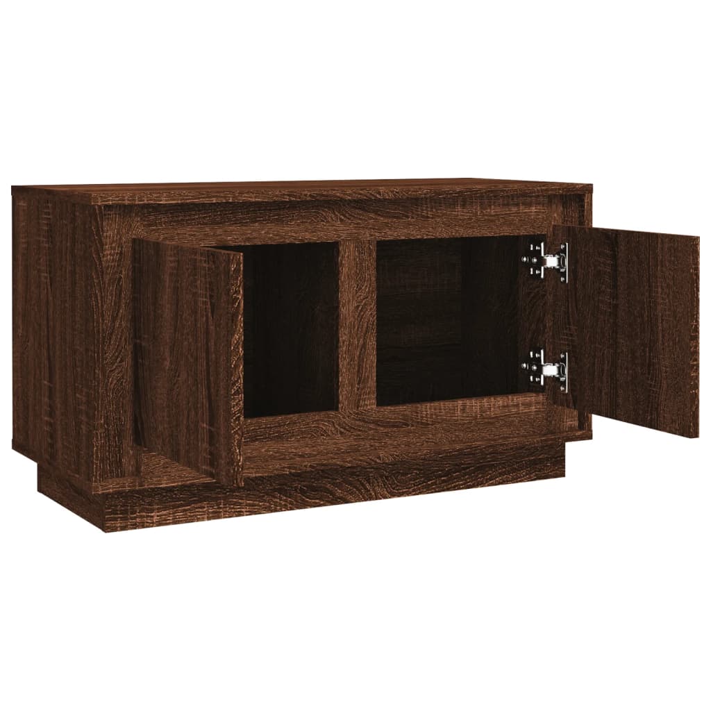 Meuble TV 80x35x45 cm en bois travaillé