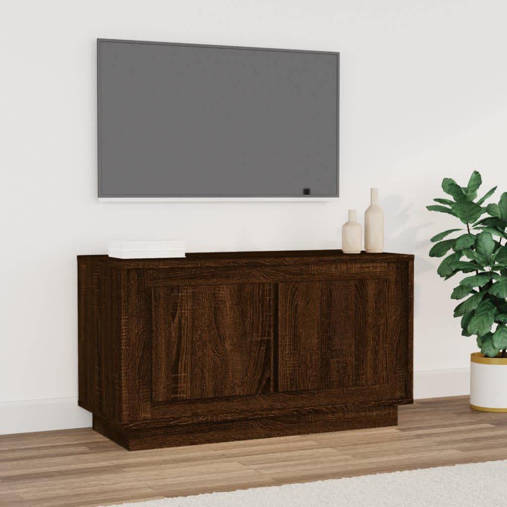 Meuble TV 80x35x45 cm en bois travaillé