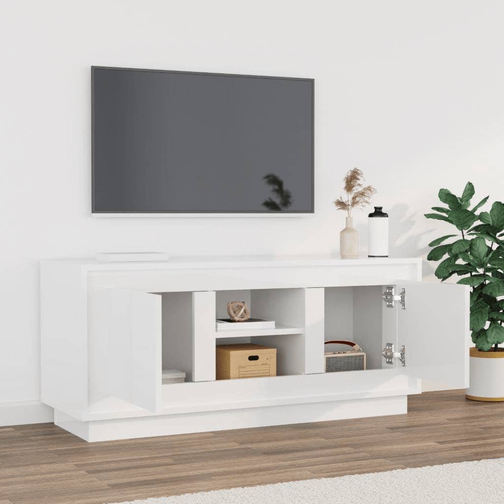 Tv-meubel 102x35x45 cm bewerkt hout