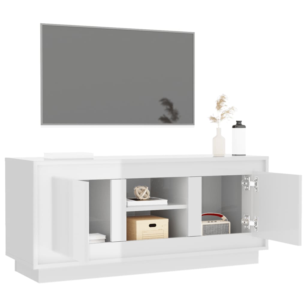 Tv-meubel 102x35x45 cm bewerkt hout