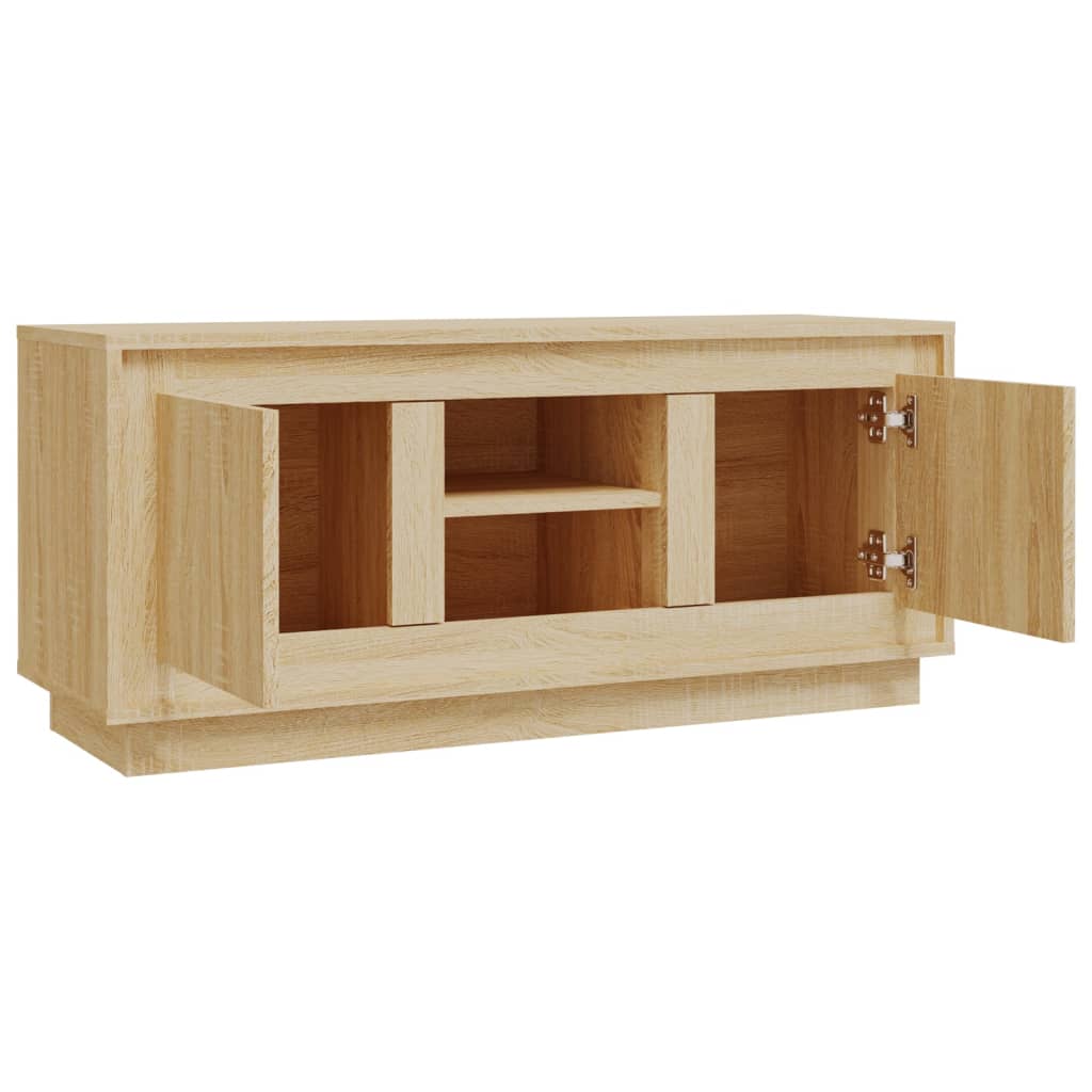 Tv-meubel 102x35x45 cm bewerkt hout