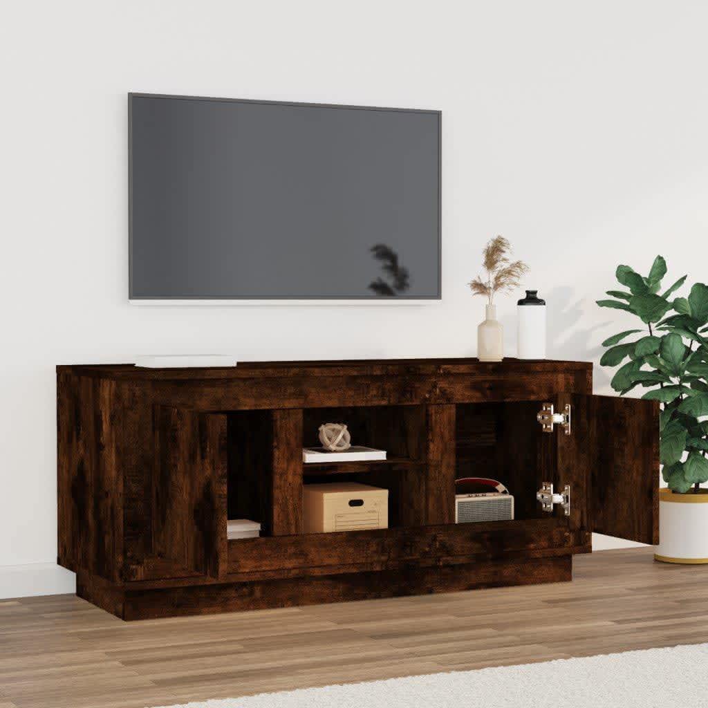 Tv-meubel 102x35x45 cm bewerkt hout