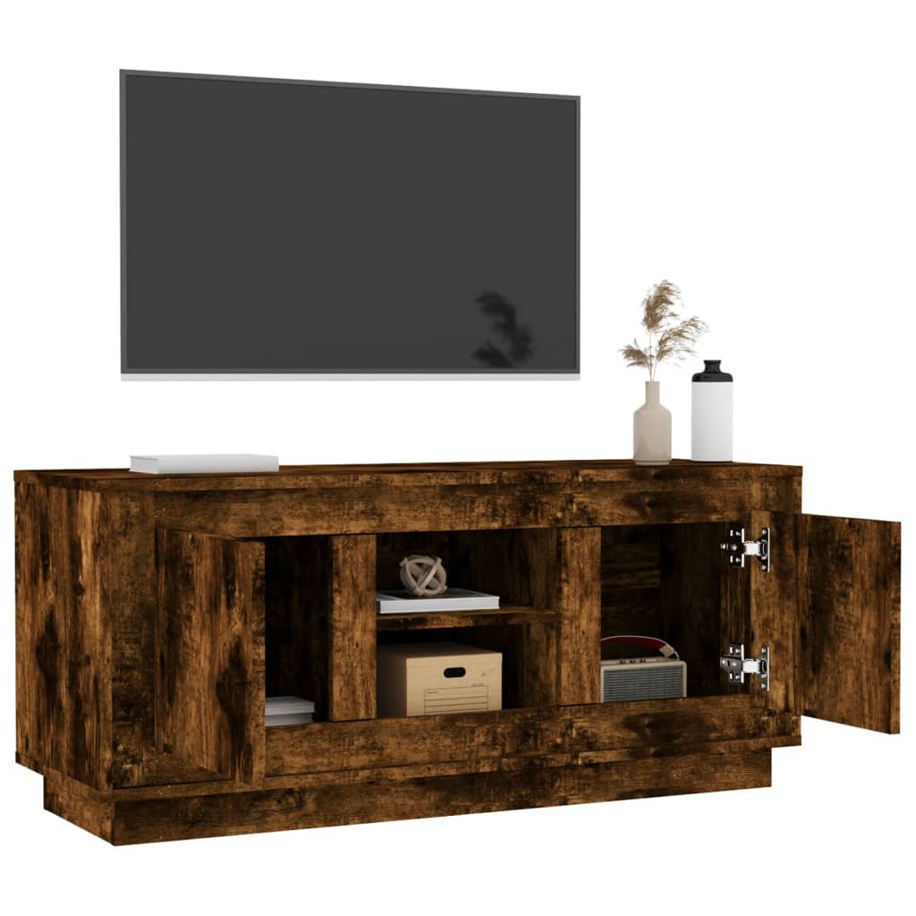 Tv-meubel 102x35x45 cm bewerkt hout