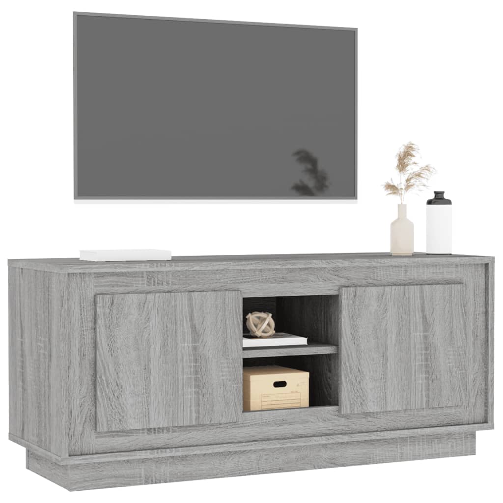 Tv-meubel 102x35x45 cm bewerkt hout