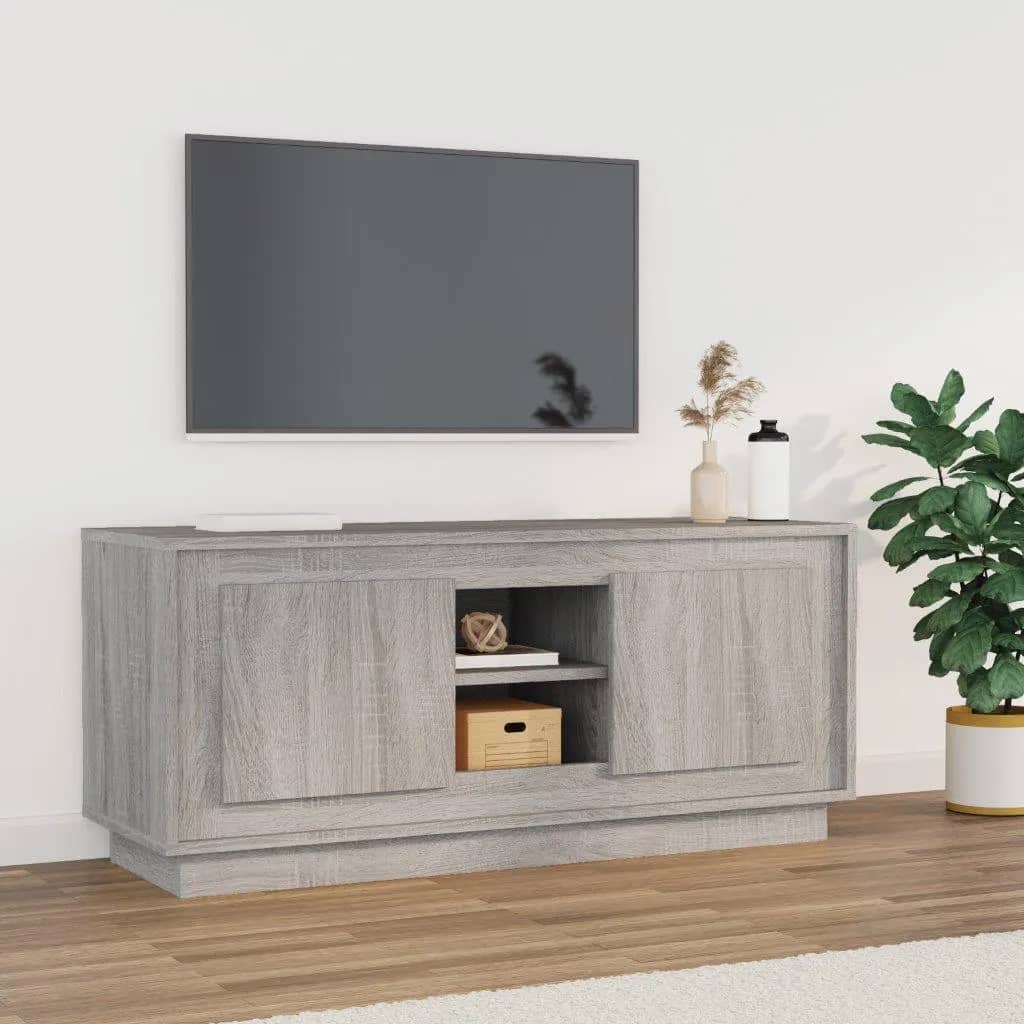 Tv-meubel 102x35x45 cm bewerkt hout