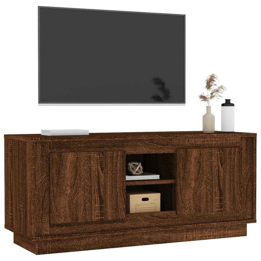 Tv-meubel 102x35x45 cm bewerkt hout