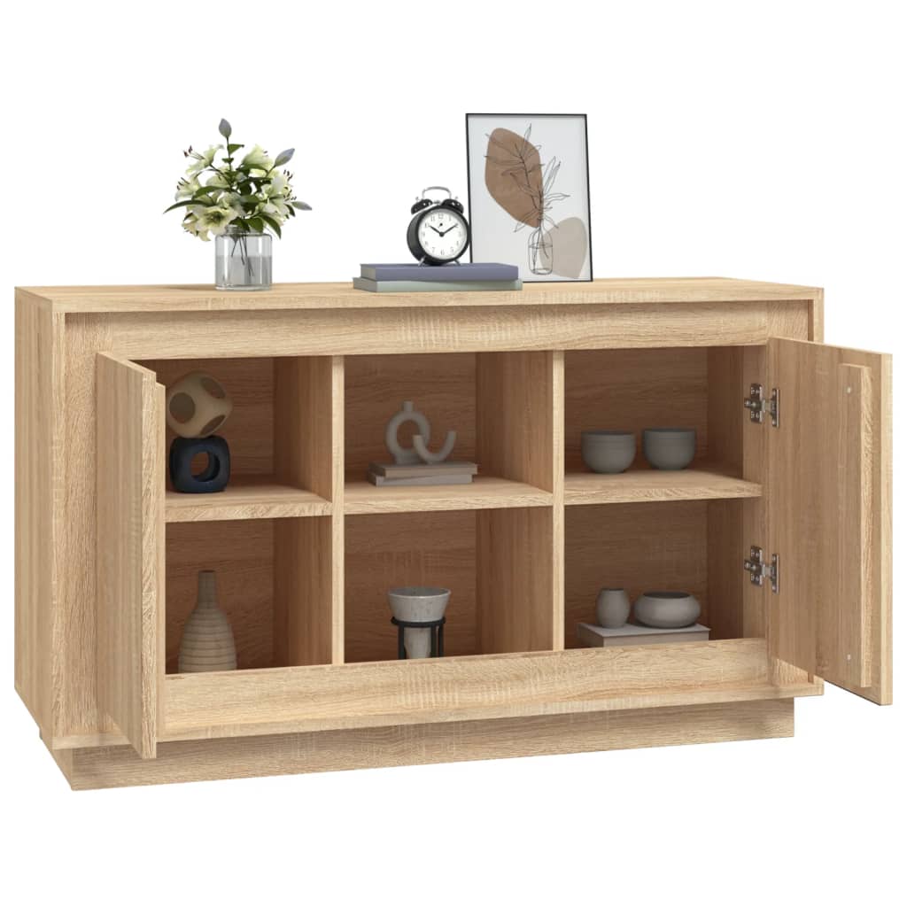 Buffet 102x35x60 cm en bois travaillé