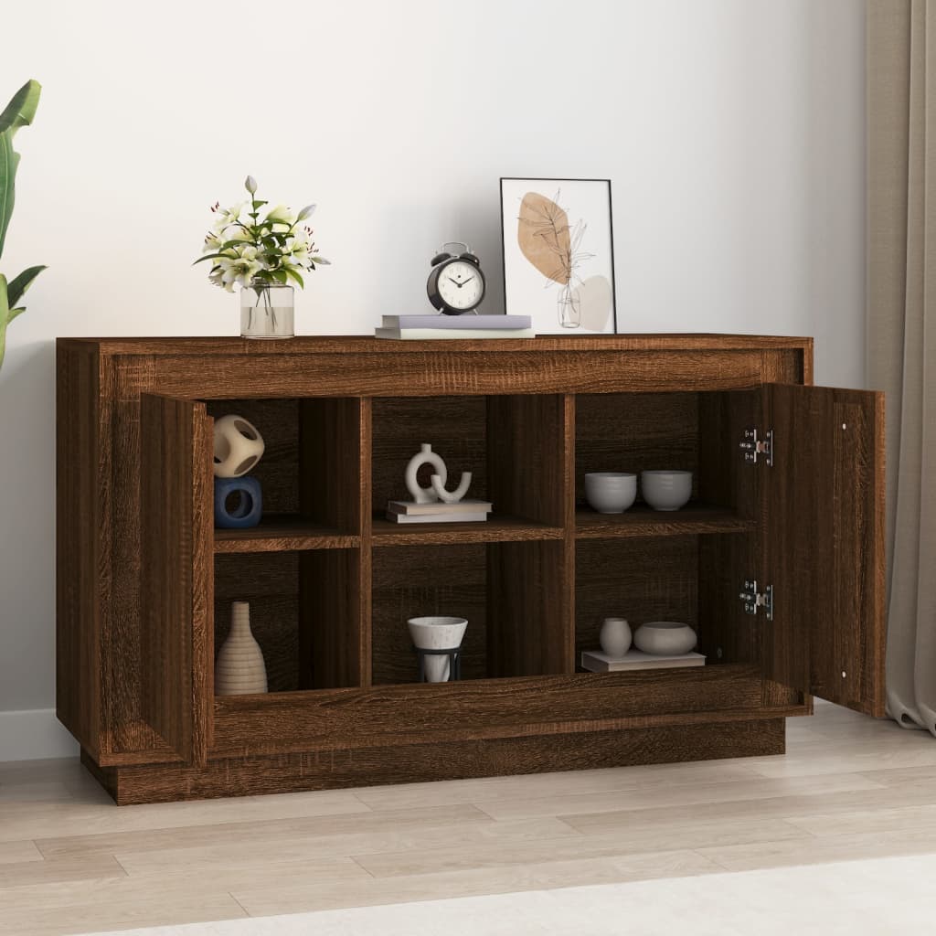 Buffet 102x35x60 cm en bois travaillé