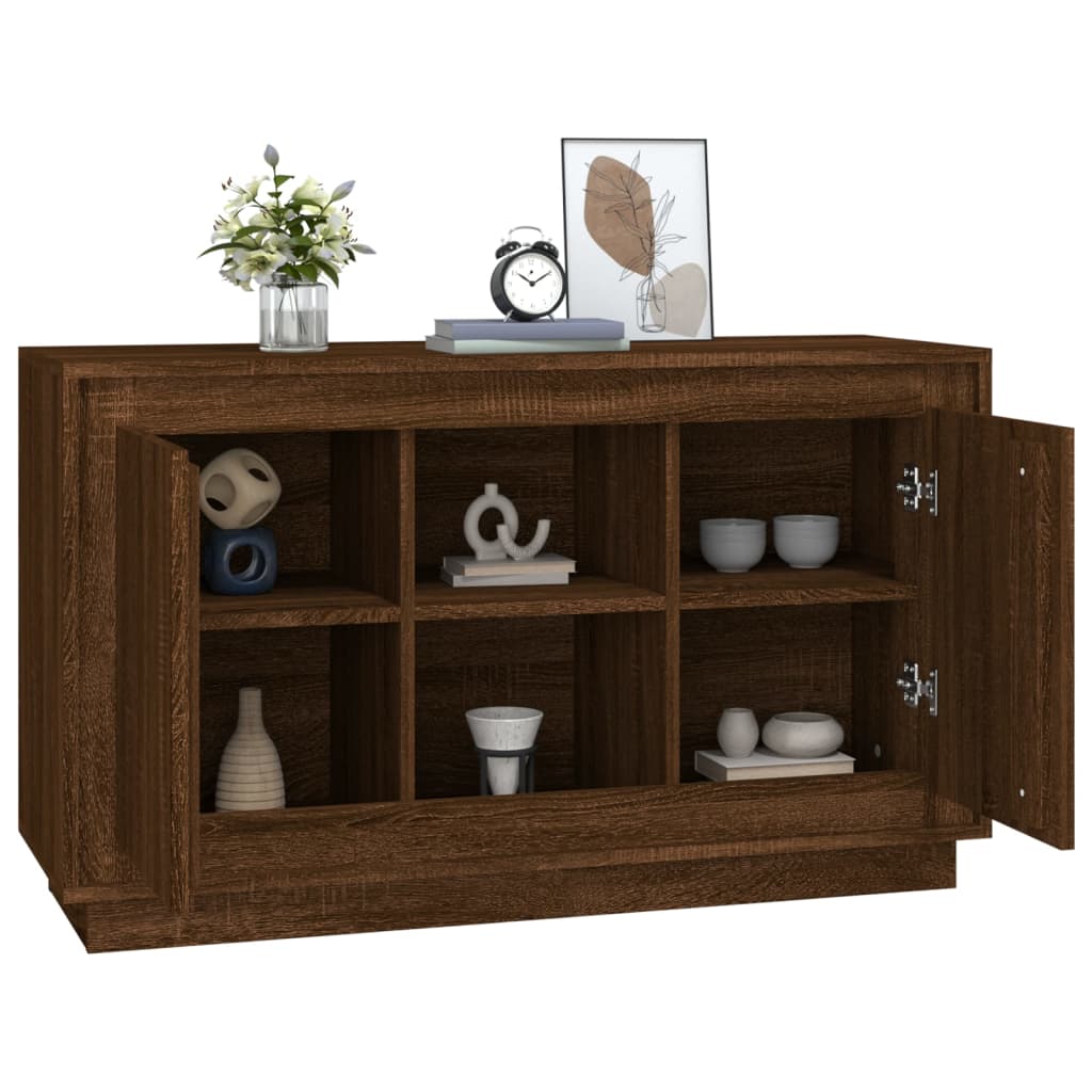 Buffet 102x35x60 cm en bois travaillé