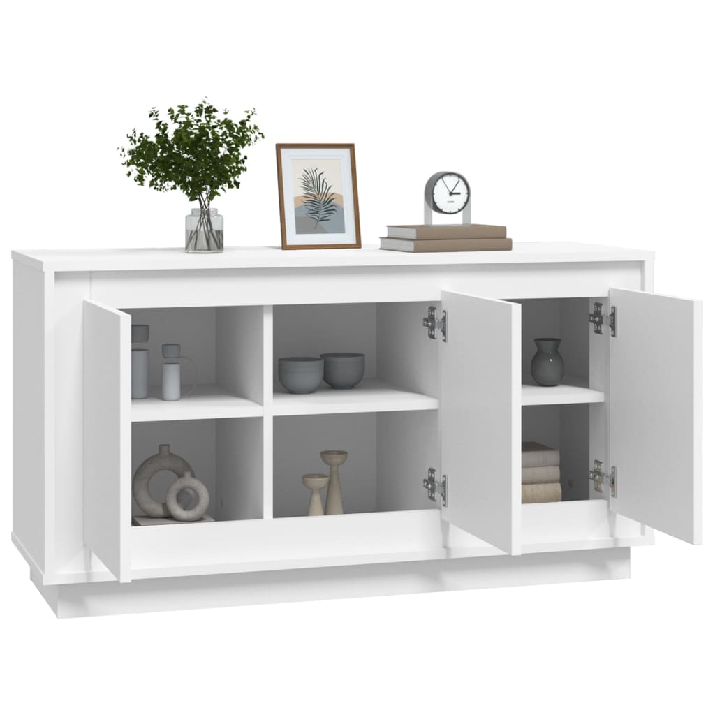 Buffet 102x35x55 cm finition bois blanc