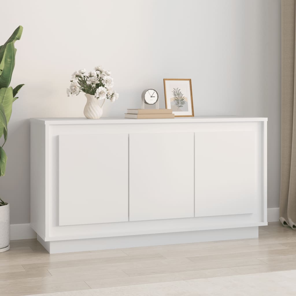 Buffet 102x35x55 cm finition bois blanc