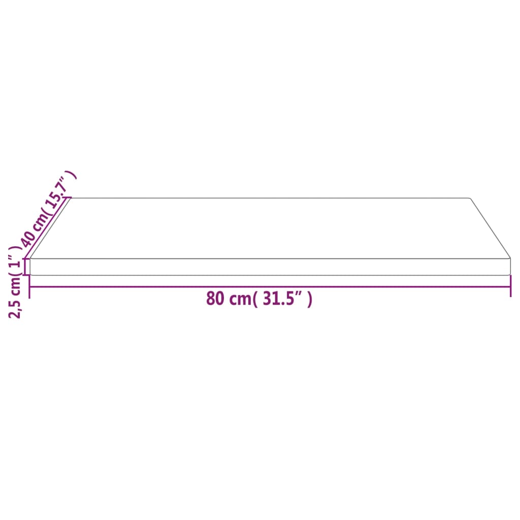 Tafelblad vierkant 90x90x2,5 cm massief grenenhout