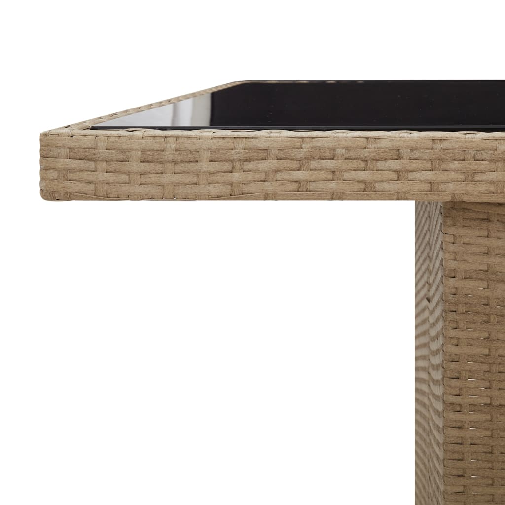 11-delige Tuinset met kussens poly rattan beige