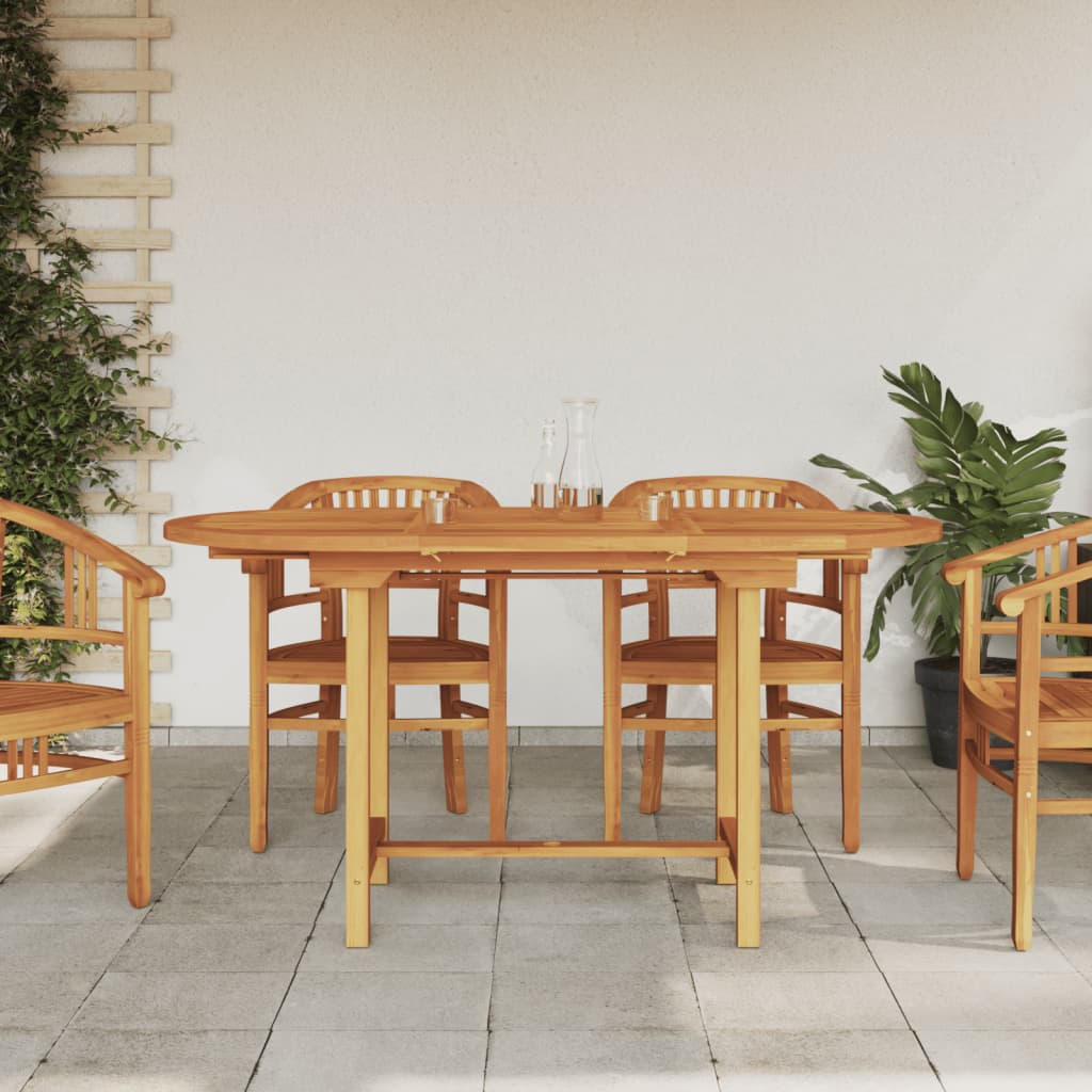 Table de jardin extensible 150-200x100x75 cm en teck massif