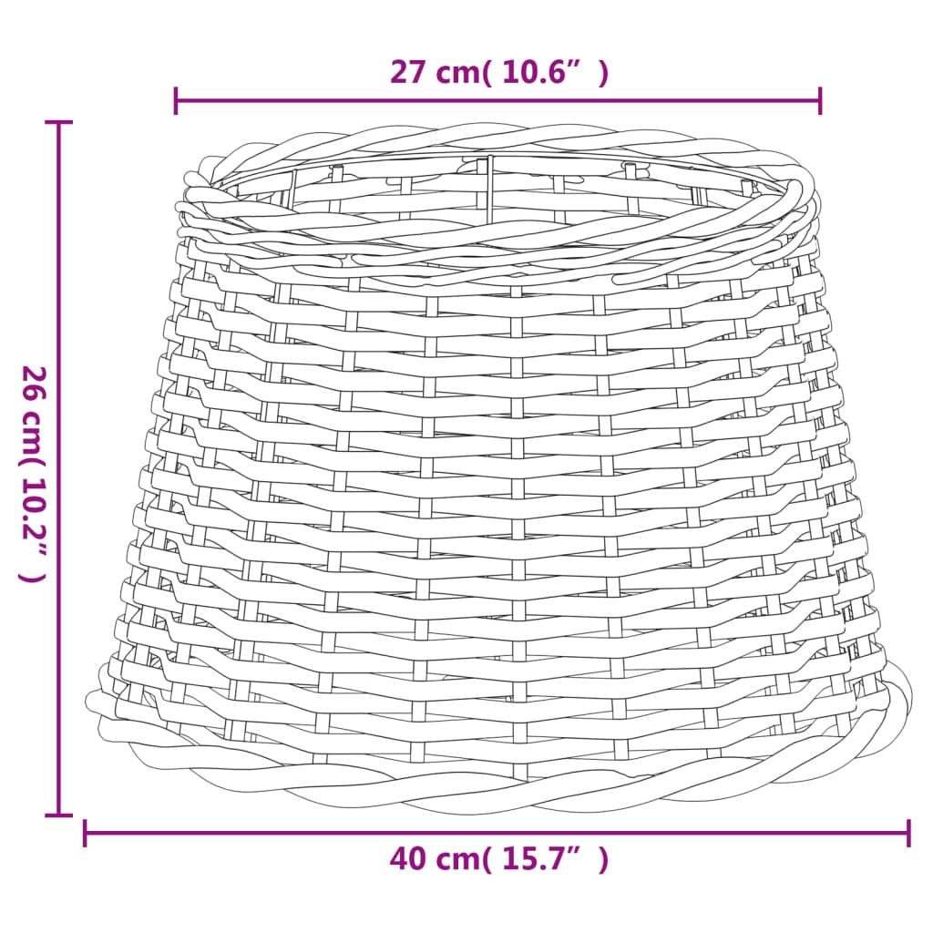 Lampenkap Ø50x30 cm wicker