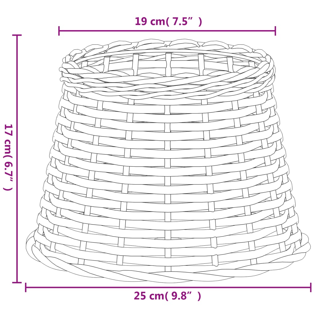 Lampenkap Ø50x30 cm wicker