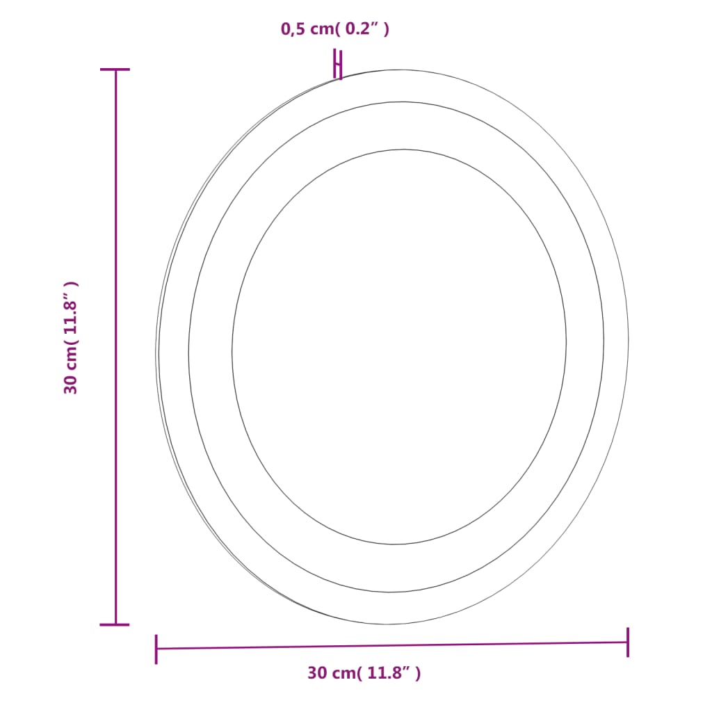 Badkamerspiegel LED rond 60 cm