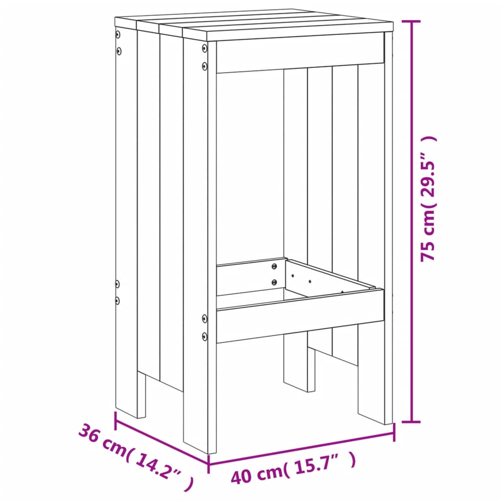 5-delige Barset massief