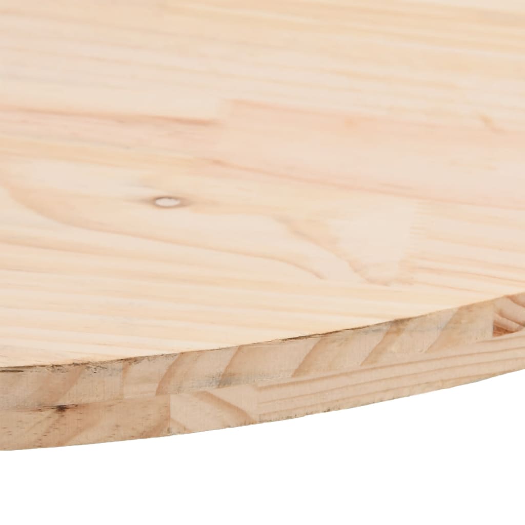 Plateau de table ovale 100x50x2,5 cm en bois de pin massif