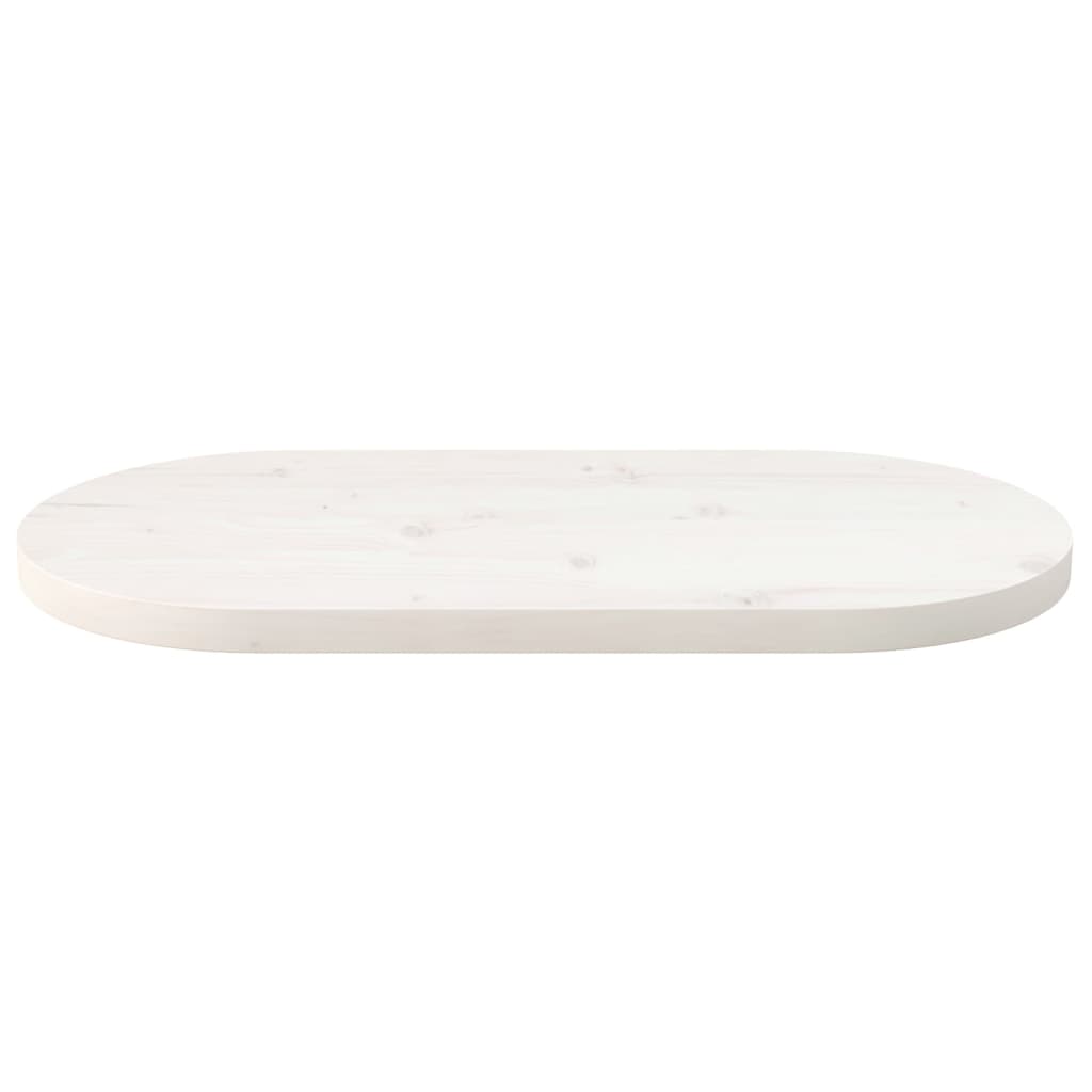 Plateau de table ovale 70x35x2,5 cm en bois de pin massif