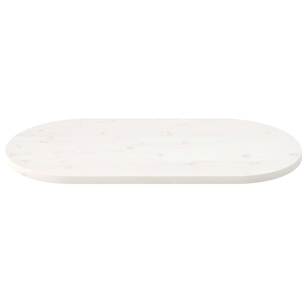 Plateau de table ovale 70x35x2,5 cm en bois de pin massif