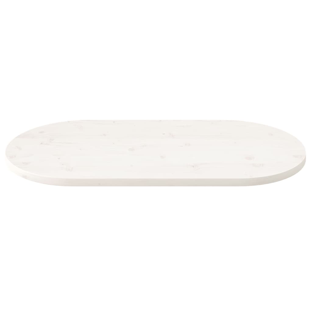 Plateau de table ovale 70x35x2,5 cm en bois de pin massif