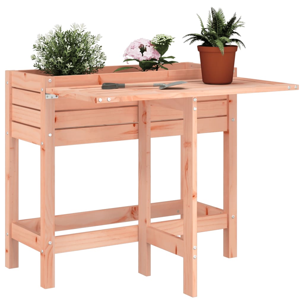 Jardinière avec plateau de table solide pliable