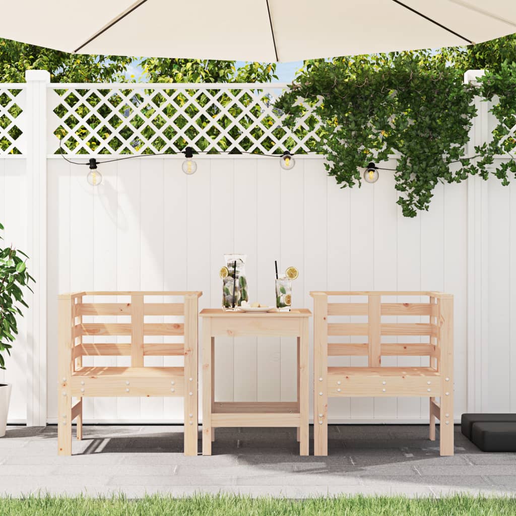 Chaises de jardin 2 pcs 61,5x53x71 cm solide