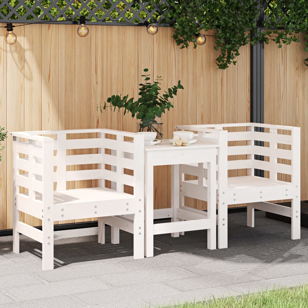 Chaises de jardin 2 pcs 61,5x53x71 cm solide