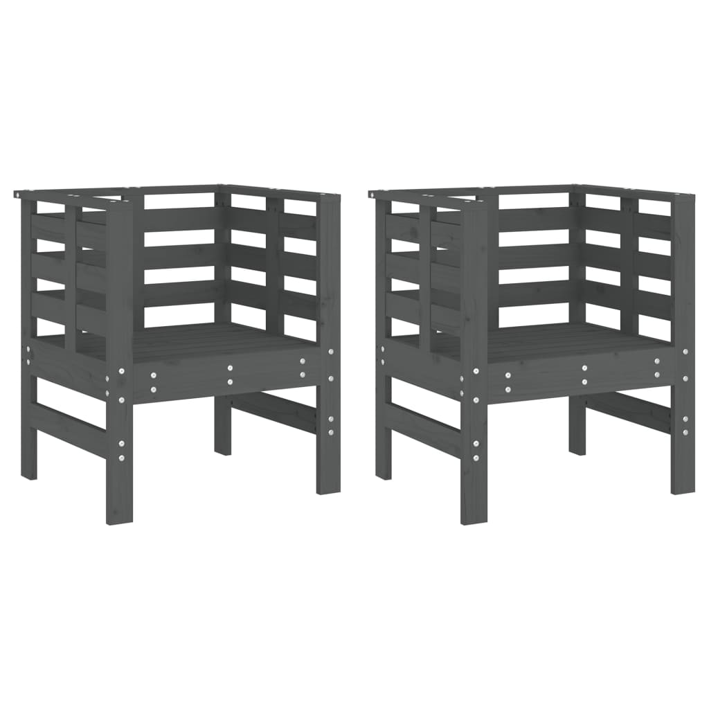 Chaises de jardin 2 pcs 61,5x53x71 cm solide