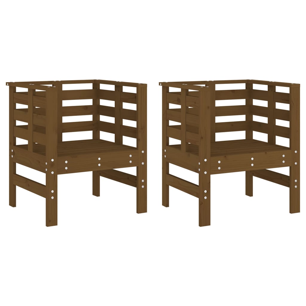 Chaises de jardin 2 pcs 61,5x53x71 cm solide