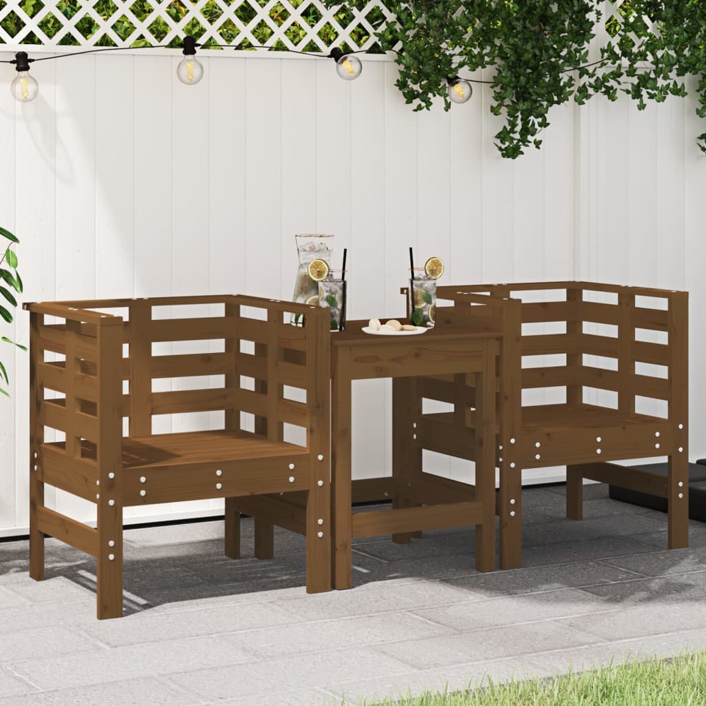 Chaises de jardin 2 pcs 61,5x53x71 cm solide