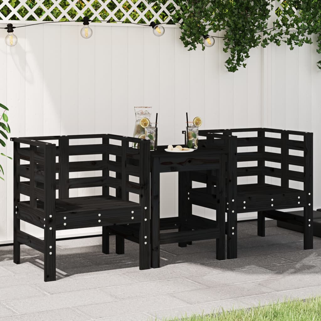 Chaises de jardin 2 pcs 61,5x53x71 cm solide