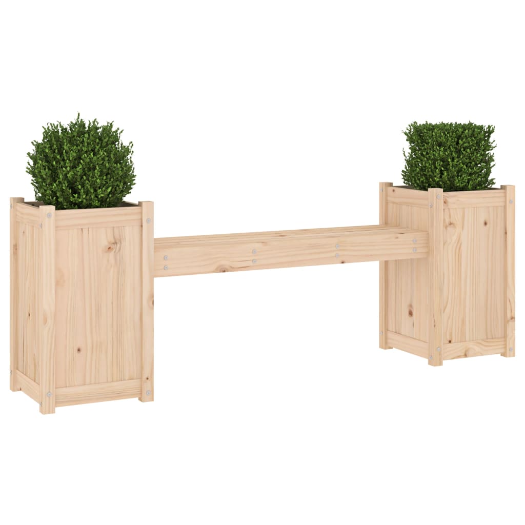 Bankje met plantenbakken 180x36x63 cm