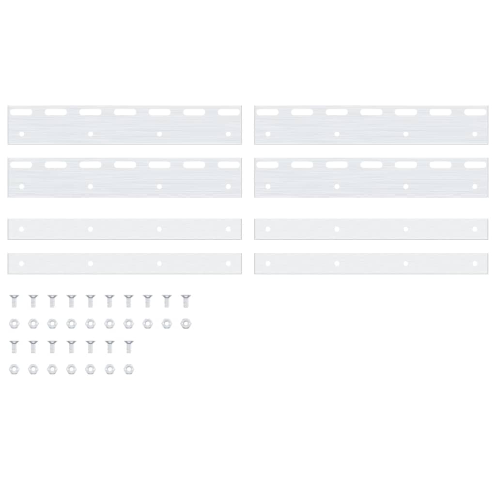 Verbindingsplaten 6 st 20 cm roestvrij staal zilverkleurig